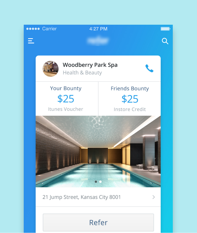 Refferals Mobile App Design
